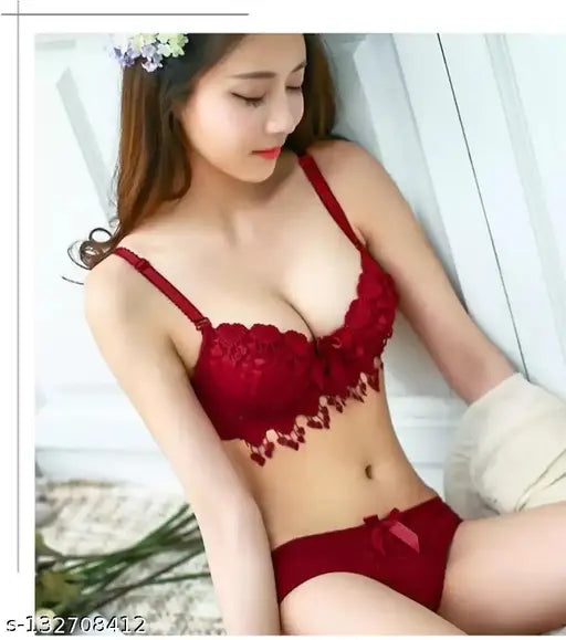 Heavy Double "Padded" Push Up Bra Panty Set