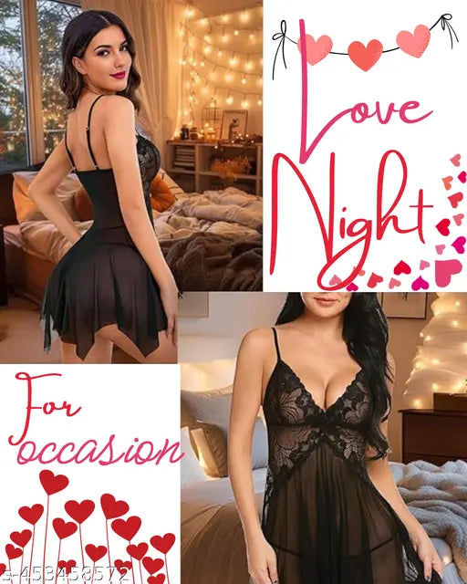 sexy babydoll gown and panty for occasion