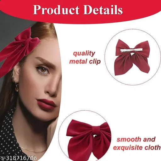 Ribbon Bow with Long Tail Pack Of 6 (Multicolor)