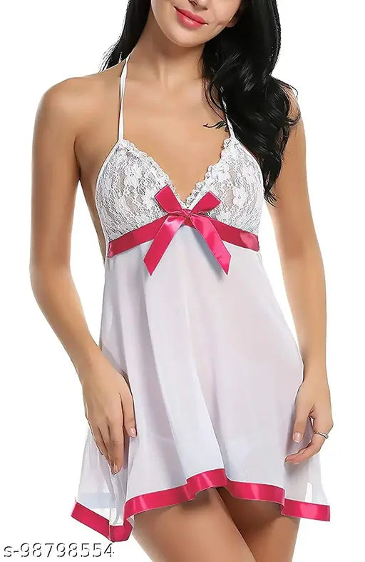 Women Babydoll Nightwear Lingerie with Panty