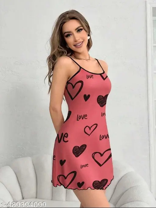 Womens Pink Sexy Babydoll Skirt
