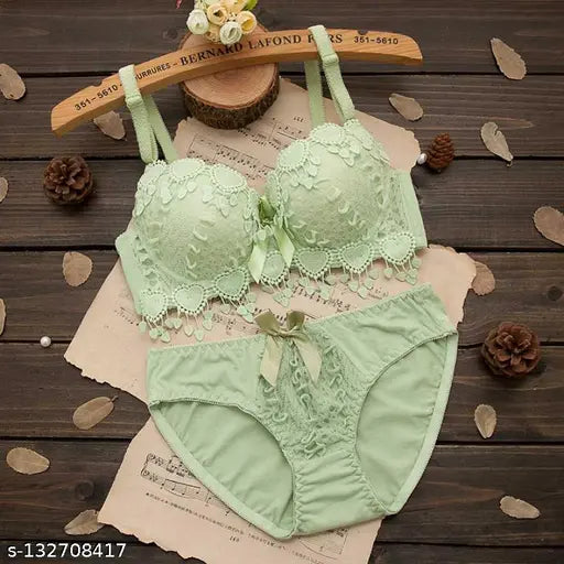 Heavy Double "Padded" Push Up Bra Panty Set