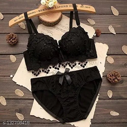 Heavy Double "Padded" Push Up Bra Panty Set