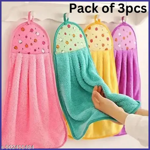 Hand Towels for Kitchen and Washbasin, Pack of 3pcs