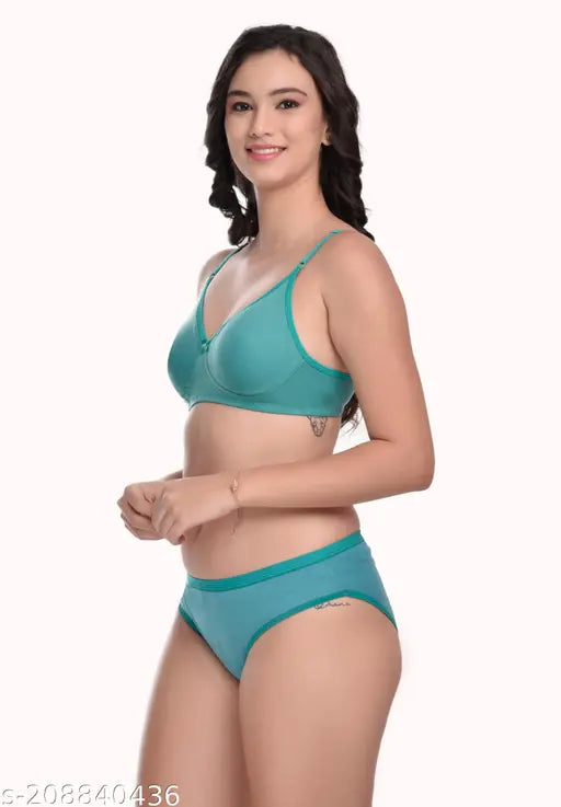 Women Solid Lingerie Sets Pack of 2