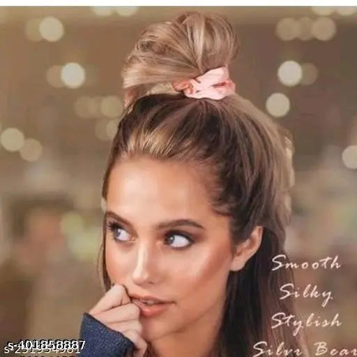 Pack of 18 (Multicolor) Premium Silk Satin Scrunchies