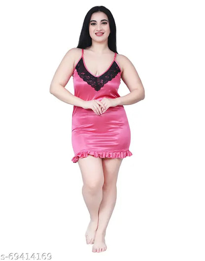 Sexy Woman Nighty Baby Doll pink