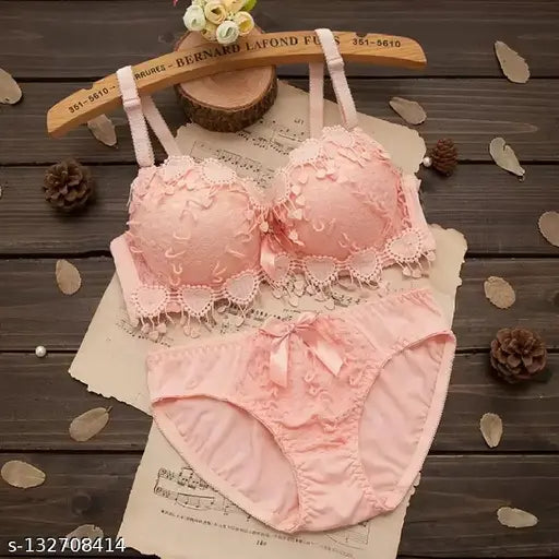 Heavy Double "Padded" Push Up Bra Panty Set